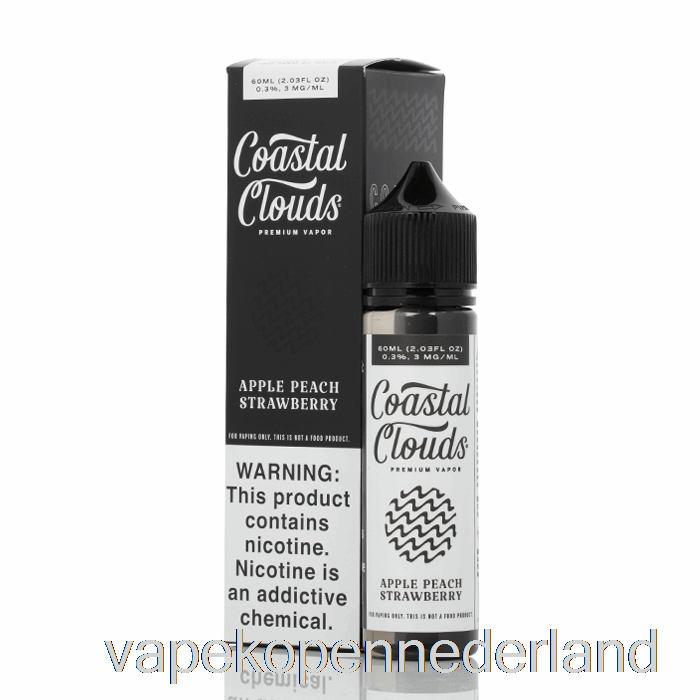 Elektronische Sigaret Vape Appel Perzik Aardbei - Kustwolken Co. - 60 Ml 0 Mg